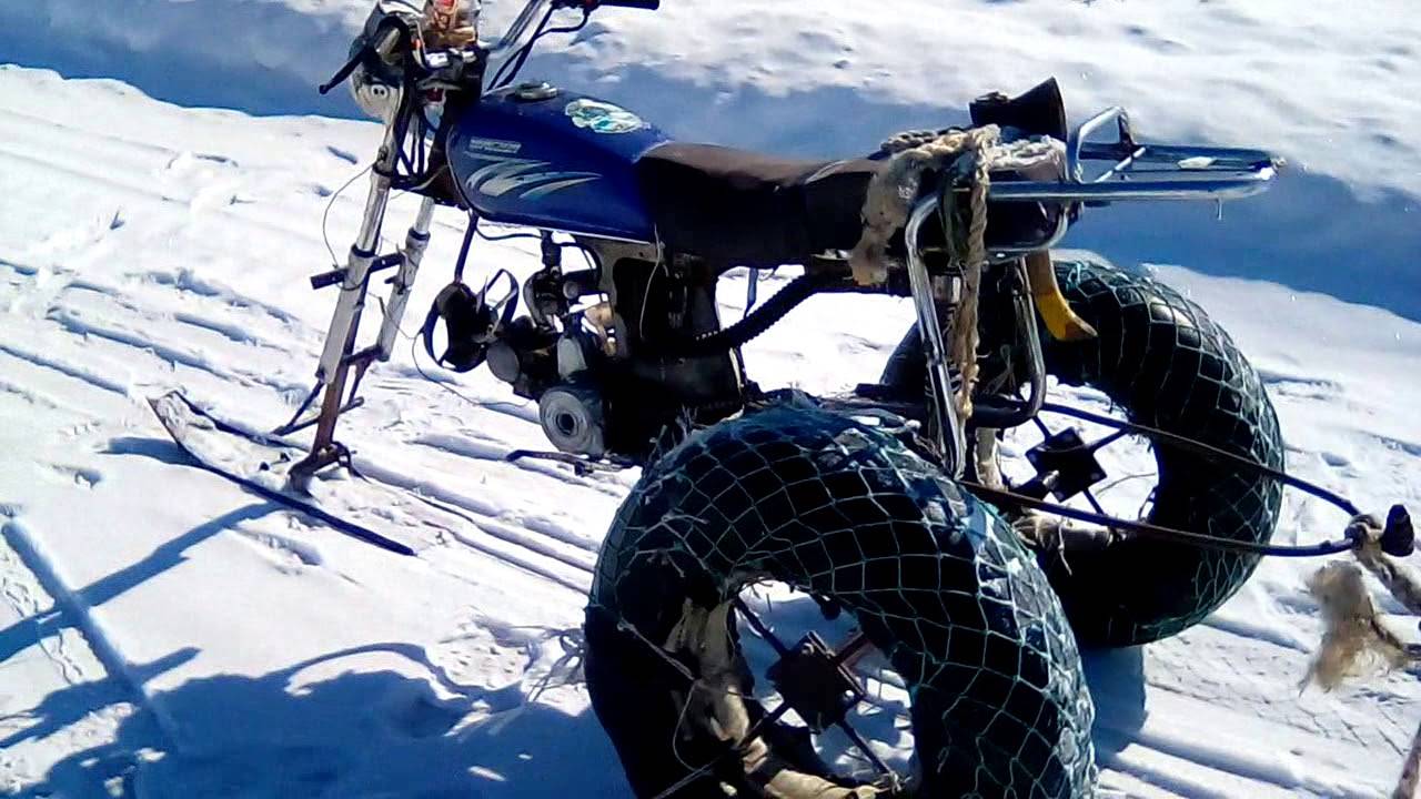 Как сделать снегоход с двигателем от скутера