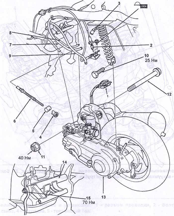 Устройство двигателя скутера