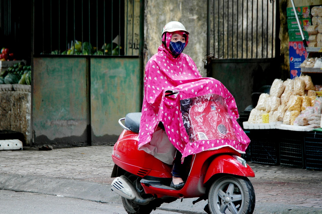 Езда на мотоцикле под дождем и в ветреную погоду