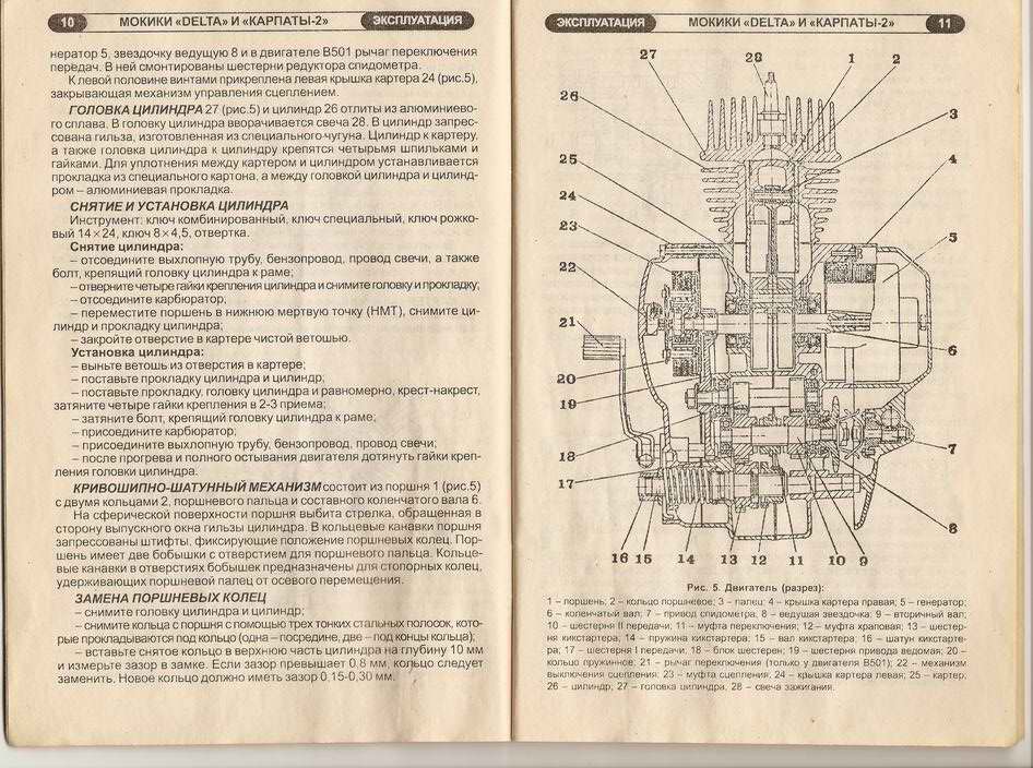 Электросхема мопеда дельта на русском языке