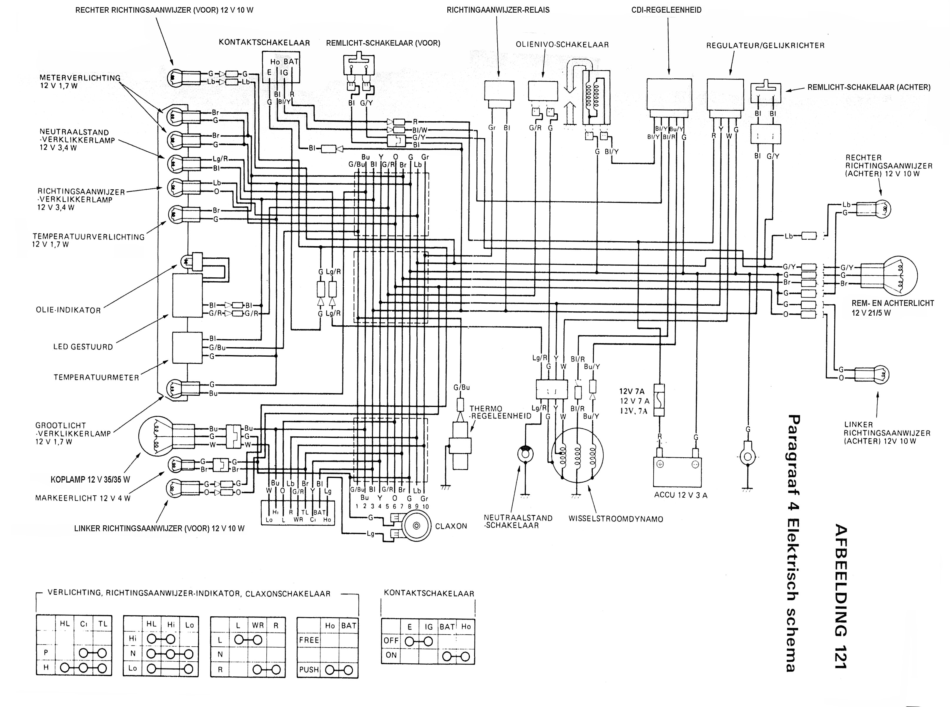 Схема электрооборудования honda tact16