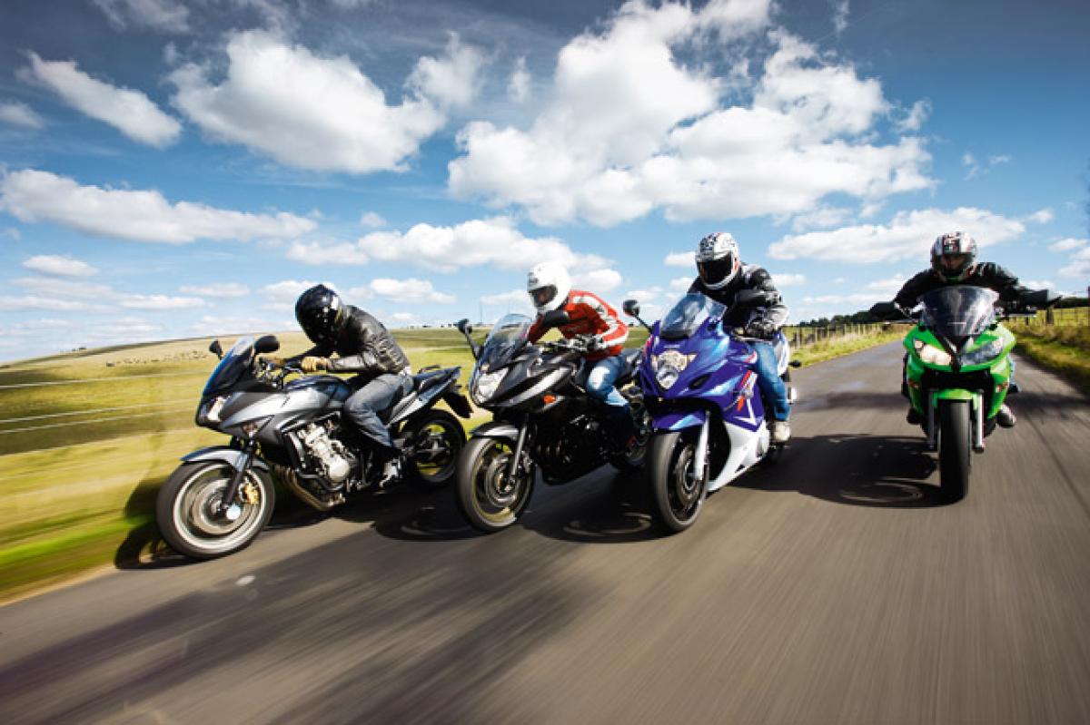 Средний класс мотоциклов: honda, kawasaki, yamaha и suzuki
