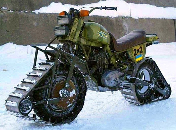 Как сделать снегоход из мотоцикла иж юпитер 5