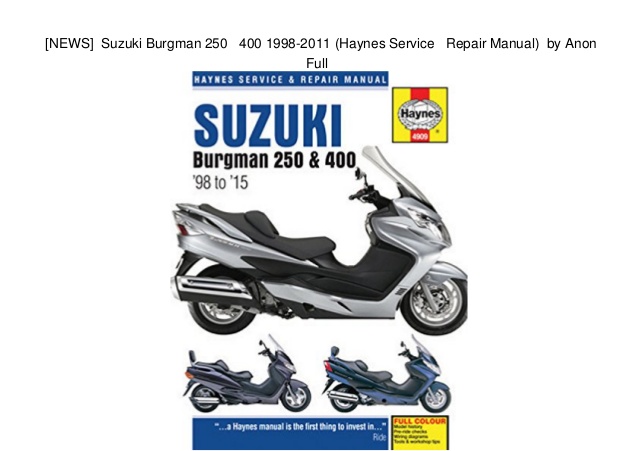 Характеристики скутера suzuki burgman 400