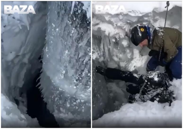 История альпиниста, который застрял в расщелине на 22 часа: ночью температура опускалась до -2 (4 фото)