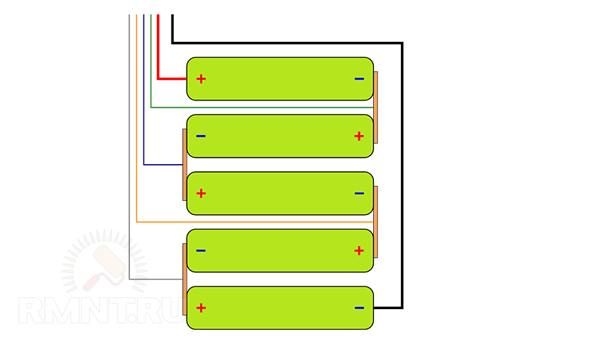 Схема подключения аккумуляторов в шуруповерте