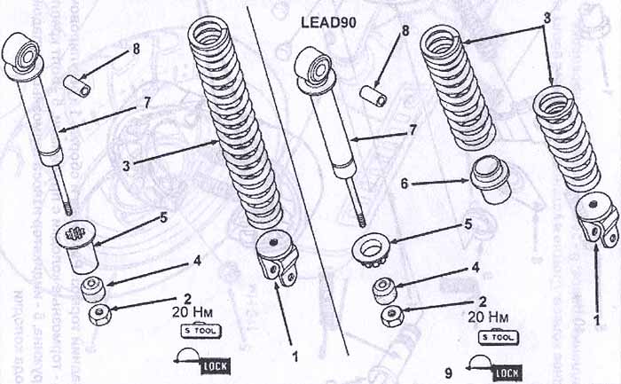 Передние амортизаторы скутера – устройство, разборка и ремонт — скутеры обслуживание и ремонт