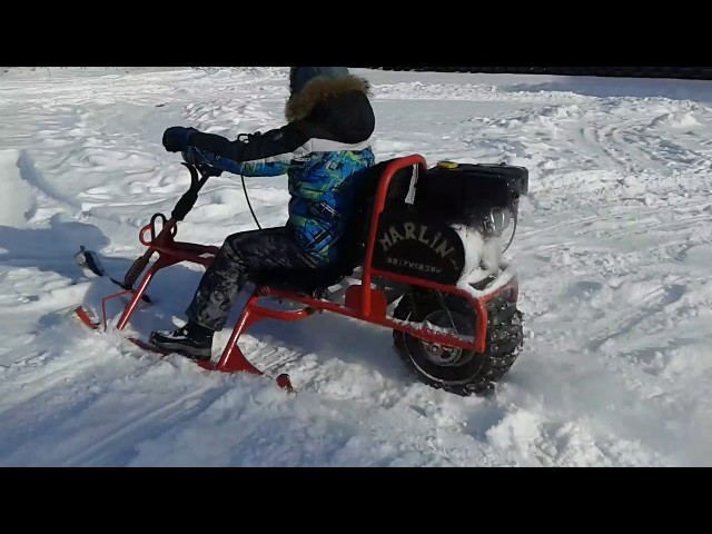 Как сделать самому снегокат с двигателем
